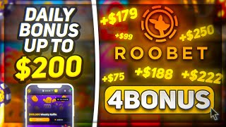 ROOBET PROMO CODE quot4BONUSquot FREE 200 DAILY BONUS in CASHBACK roobet promo code 2024 [upl. by Sinnel940]