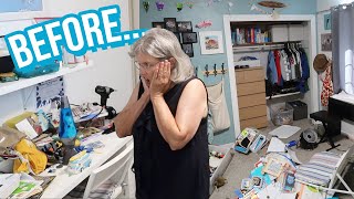 HUGE Bedroom Makeover Declutter and Organize [upl. by Eldreda]