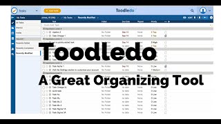 Toodledo Overview  A Handy Dandy Organizing Tool  James Melendez [upl. by Anirbed]