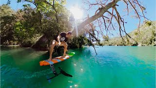 Foil Surfing on Flat Water  Hydrofoil pumping in SerrePonçon 🌲🏄‍♂️🌲 [upl. by Naget356]