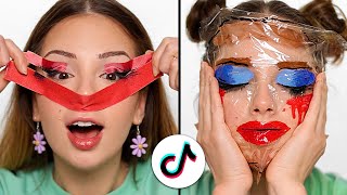 Testing VIRAL TikTok MAKEUP HACKS [upl. by Leissam490]