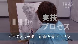 OCHABI実技プロセス01「ガッタメラータ鉛筆石膏デッサン」美術学院 [upl. by Raddatz]