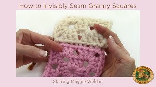 How to Invisibly Seam Granny Squares [upl. by Renita]