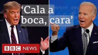 Cala a boca cara Trump e Biden fazem debate caótico [upl. by Earezed]