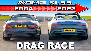 New AMG SL 55 vs old AMG SL 55 DRAG RACE [upl. by Nahtam]