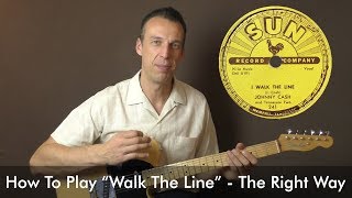 How To Play quotI Walk The Linequot The Right Way  Johnny Cash Lesson [upl. by Denbrook463]