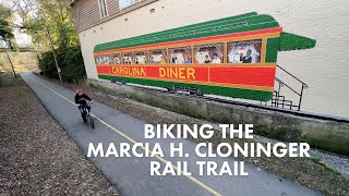 Biking the Marcia H Cloninger Rail Trail  Lincolnton NC [upl. by Hairabez]