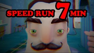 Hello Neighbor Alpha 4 Speedrun 7 MINUTES [upl. by Eetnahs]