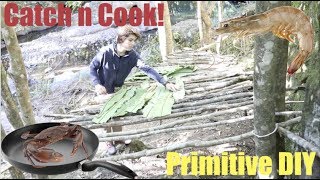 Catch n Cook Primitive DIY  Sharks mudcrabs prawns and more  2017 [upl. by Eirrahs488]