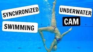 What does a synchronized swimmer underwater Underwater cam from a synchronized swimming training [upl. by Nodnas459]