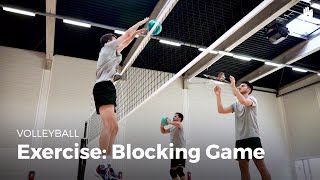 Exercise blocking game  Volleyball [upl. by Isyak]