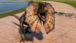 Jurassic World Evolution  Dilophosaurus amp Troodon Breakout amp Fight 1080p 60FPS [upl. by Gareri]