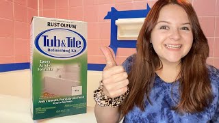 Rustoleum Tub and Tile Kit Refinish Old Bathtub White [upl. by Kurtzig]