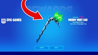 How To Get MINTY PICKAXE FREE in Fortnite Season 3 Free Merry Mint Axe Code [upl. by Eba493]