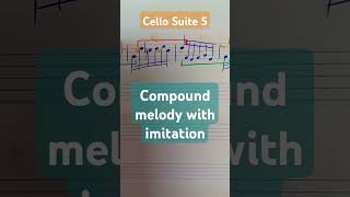 Cellosuite 5 Compound melody bach analysis musictheory shorts cellosuite prelude counterpoint [upl. by Akapol]