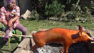 CHANCHO ALA BRASA ASADO entero CRUJIENTE COMO PANQUEQUES  CHOLO AQUILES [upl. by Triny]