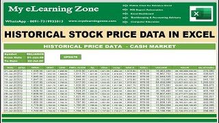 NSE Historical Stock Price Data in Excel [upl. by Etnomed873]