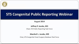 Congenital Public Reporting Webinar  August 2014 [upl. by Ervine11]