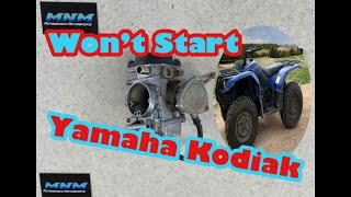 How To  Yamaha Kodiak 400  Complete CARBURETOR Clean Rebuild Carb Kit  Grizzly Rhino Bear [upl. by Kendell113]