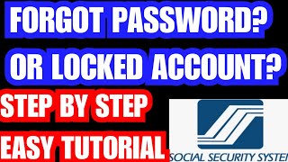 How to Unlock SSS locked account or how to reset account [upl. by Sloatman]