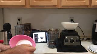 Greg Doucettes Anabolic French Toast with Perfect Blend and Personal Cup Adapter  Vitamix 7500 [upl. by Iives750]