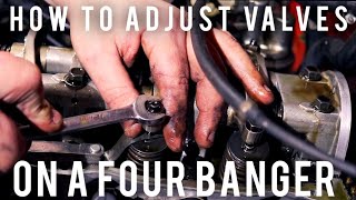 Valve Adjustment On A 4 Cylinder Engine [upl. by Teiv]