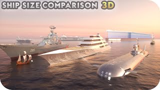 SHIP Size Comparison 3D [upl. by Lynden]