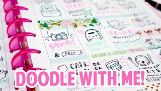 Doodle with me  Happy Planner [upl. by Ehsrop391]