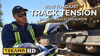 He Adjusts Hydraulic Excavator Tracks IN MINUTES [upl. by Koerner]