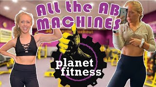 TRYING ALL THE AB MACHINES AT PLANET FITNESS  Planet Fitness Ab Workout Beginner at Planet Fitness [upl. by Enifesoj]