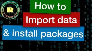 How to import data and install packages R programming for beginners [upl. by Milli]