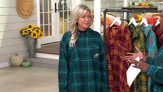 NFL Womens Plaid Flannel Shacket on QVC [upl. by Shipp572]