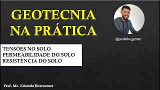 LIVE  Tensões no solo permeabilidade e resistência do solo [upl. by Krissy]