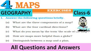 Class 6 Geography Chapter 4 exercises MAPS [upl. by Wystand]