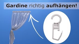 Gardine richtig anbringen  Faltenlegehaken anleitung [upl. by Rombert858]