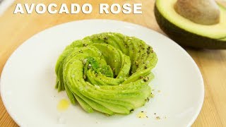 Avocado Rose Garnish Tutorial [upl. by Calvina]