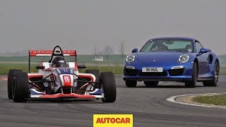 Can Porsches 911 Turbo S outrun a Formula 4 car [upl. by Peacock]