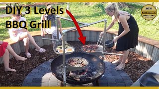 DIY BBQ 3 Stufen Grill für Feuerschale selber bauen I BBQ 3 Level grill for fire bowl build yourself [upl. by Eelesor]