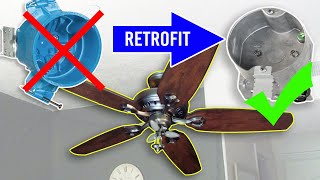 Install a Ceiling Fan Retrofit Junction Box Support a Heavy Light Fixture [upl. by Marino]