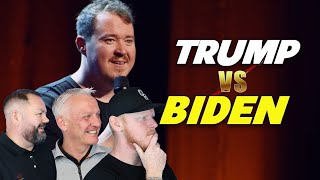 quotTrump vs Bidenquot  Shane Gillis REACTION  OFFICE BLOKES REACT [upl. by Goulet]