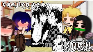 •Tanjiro team reacts  inotan  inosuke x tanjiro  really bad• [upl. by Sema988]