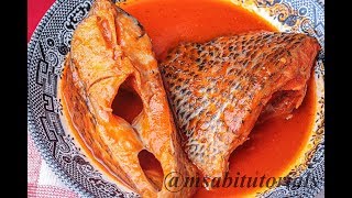 FRESH FISH TILAPIA SOUPOBE EJA TUTU  MSABITUTORIALS [upl. by Ellicul120]