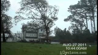 Hurricane IRENE in Marshallberg NC 2011 [upl. by Adnuhs]