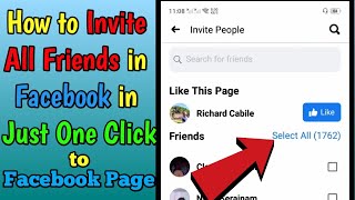 How to Invite All Friends in Facebook in Just One Click to Like your Facebook Page [upl. by Corvin823]