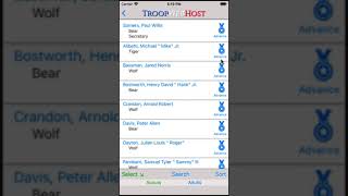 TroopWebHost Mobile App 12  Cub Scout Advancement [upl. by Wini376]