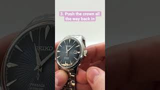 How to wind a Seiko Automatic Mechanical Watch [upl. by Niel]