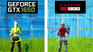 GTX 1650 vs RX 580  Fortnite Performance Mode 1080p [upl. by Arlee]