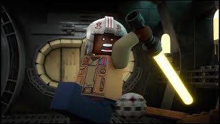 Lego Star Wars Holiday Special Film Rey teach Jedi Finn [upl. by Halac]