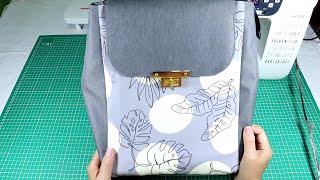 3、Ezsy to make backpack diy back school bag 簡單縫製背包 [upl. by Anomer]