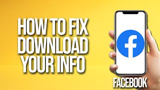 How To Fix Facebook Download Your Information [upl. by Elianora760]